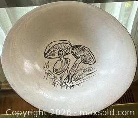 MaxSold Auction: Vintage Handmade Mushroom Bowl - Signed - Mountain View (California, USA) SELLER MANAGED Estate Sale Online Auction - Clark Avenue