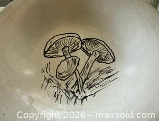 MaxSold Auction: Vintage Handmade Mushroom Bowl - Signed - Mountain View (California, USA) SELLER MANAGED Estate Sale Online Auction - Clark Avenue