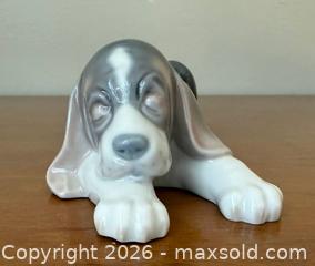 MaxSold Auction: Vintage Lladro #1072 "Beagle Puppy Lying" / "Sleepy Puppy" Beagle Dog Porcelain Figurine - Mountain View (California, USA) SELLER MANAGED Estate Sale Online Auction - Clark Avenue