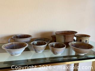 MaxSold Auction: Vintage MCM Iridescent Ceramic Stoneware Cups & Bowls- Signed - Mountain View (California, USA) SELLER MANAGED Estate Sale Online Auction - Clark Avenue