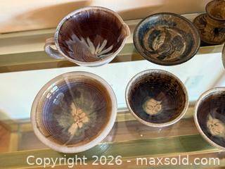MaxSold Auction: Vintage MCM Iridescent Ceramic Stoneware Cups & Bowls- Signed - Mountain View (California, USA) SELLER MANAGED Estate Sale Online Auction - Clark Avenue