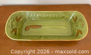 MaxSold Auction: Vintage MCM Los Angeles Potteries French Bread Tray, Green Ceramic Platter  - Mountain View (California, USA) SELLER MANAGED Estate Sale Online Auction - Clark Avenue