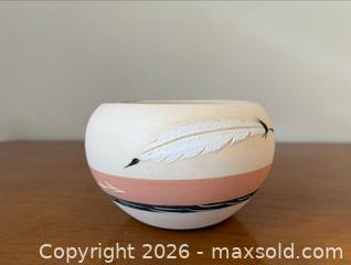 MaxSold Auction: Vintage Southwestern Native American Ceramic Pottery Bowl Signed Little Red Hand Painted Pueblo - Mountain View (California, USA) SELLER MANAGED Estate Sale Online Auction - Clark Avenue