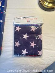 MaxSold Auction: 3' x 5' American Flag with Pole & Eagle Topper and Brass Lamp - Sun City (Arizona, USA) PARTNER MANAGED Estate Sale Online Auction - West Jacaranda Drive