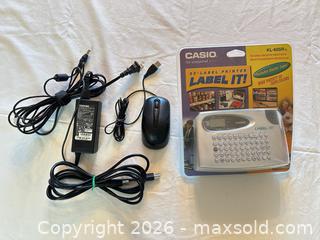MaxSold Auction: Casio KL-60SR-L Label Maker with Toshiba Power Adapter & USB Mouse - Sun City (Arizona, USA) PARTNER MANAGED Estate Sale Online Auction - West Jacaranda Drive