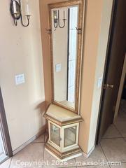 MaxSold Auction: Full-Length Standing Mirror with Storage Base and Hooks - Sun City (Arizona, USA) PARTNER MANAGED Estate Sale Online Auction - West Jacaranda Drive