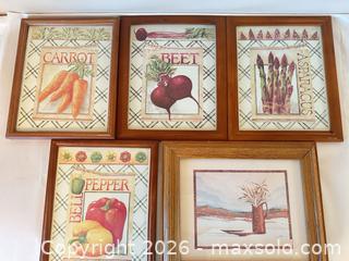 MaxSold Auction: Lot of 4-6 Framed Botanical, Still Life & Abstract Prints - Sun City (Arizona, USA) PARTNER MANAGED Estate Sale Online Auction - West Jacaranda Drive
