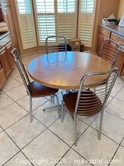 MaxSold Auction: Vintage Round Chrome & Brown 5-Piece Dining/Kitchen Set - Sun City (Arizona, USA) PARTNER MANAGED Estate Sale Online Auction - West Jacaranda Drive