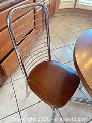 MaxSold Auction: Vintage Round Chrome & Brown 5-Piece Dining/Kitchen Set - Sun City (Arizona, USA) PARTNER MANAGED Estate Sale Online Auction - West Jacaranda Drive