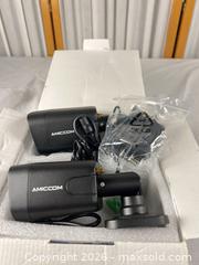MaxSold Auction: Amiccom 2-Pack Outdoor/Indoor IP Cameras 2MP Wi?Fi IP66 - Campbell (California, USA) PARTNER MANAGED Downsizing Online Auction - Dell Avenue