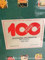 MaxSold Auction: Coca-Cola 1986 Centennial Collector Pin Set, Framed - Campbell (California, USA) PARTNER MANAGED Downsizing Online Auction - Dell Avenue