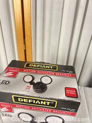 MaxSold Auction: Defiant 2-Head Motion-Activated Security Light, Wired, Black - Campbell (California, USA) PARTNER MANAGED Downsizing Online Auction - Dell Avenue