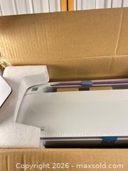 MaxSold Auction: HP DeskJet 3636 All-in-One Printer, White with Purple Accents - Campbell (California, USA) PARTNER MANAGED Downsizing Online Auction - Dell Avenue