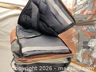 MaxSold Auction: LAND Pink & Gray Polyester Backpack (Lot of 3) - Campbell (California, USA) PARTNER MANAGED Downsizing Online Auction - Dell Avenue