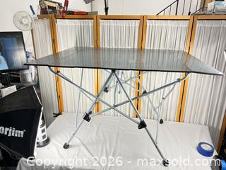 MaxSold Auction: Portable Folding Table with Aluminum Slat Top - Campbell (California, USA) PARTNER MANAGED Downsizing Online Auction - Dell Avenue