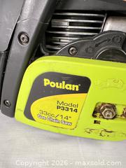 MaxSold Auction: Poulan P3314 14" Gas Chainsaw Parts as Is Only - Campbell (California, USA) PARTNER MANAGED Downsizing Online Auction - Dell Avenue
