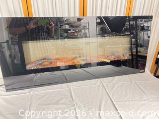 MaxSold Auction: Touchstone 50in  Wall Mounted Electric Fireplace - Black Glass - Campbell (California, USA) PARTNER MANAGED Downsizing Online Auction - Dell Avenue
