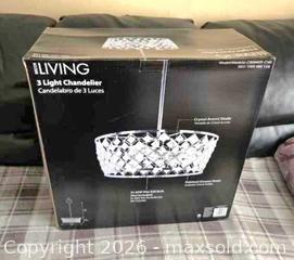 MaxSold Auction: Brand NEW- 3 Light Chandelier - Kingston (Ontario, Canada) SELLER MANAGED Downsizing Online Auction - Morenz Crescent
