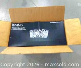 MaxSold Auction: Brand NEW- 3 Light Chandelier - Kingston (Ontario, Canada) SELLER MANAGED Downsizing Online Auction - Morenz Crescent