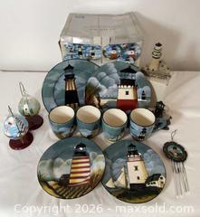 MaxSold Auction: David Carter Brown Lighthouse Coastal 16-Piece Dinnerware Set - Clarence-Rockland (Ontario, Canada) PARTNER MANAGED Estate Sale Online Auction - Campeau Crescent