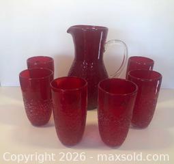 MaxSold Auction: EURO Ceramica Red Jug & Glasses - Clarence-Rockland (Ontario, Canada) PARTNER MANAGED Estate Sale Online Auction - Campeau Crescent