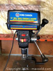 MaxSold Auction: King Canada 10” Drill Press & Cast Iron Drill Press Vise - Clarence-Rockland (Ontario, Canada) PARTNER MANAGED Estate Sale Online Auction - Campeau Crescent