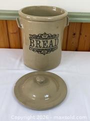 MaxSold Auction: Large Beige Stoneware Bread Crock with Lid - Clarence-Rockland (Ontario, Canada) PARTNER MANAGED Estate Sale Online Auction - Campeau Crescent