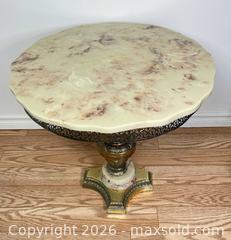 MaxSold Auction: Marble Top Pedestal Table  - Clarence-Rockland (Ontario, Canada) PARTNER MANAGED Estate Sale Online Auction - Campeau Crescent
