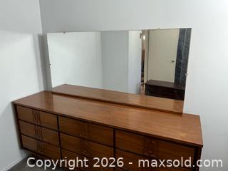 MaxSold Auction: MCM Wooden Dresser with Mirror - Clarence-Rockland (Ontario, Canada) PARTNER MANAGED Estate Sale Online Auction - Campeau Crescent