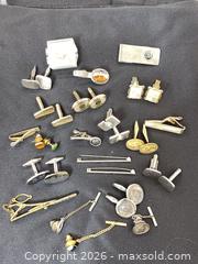 MaxSold Auction: Vintage Mixed-Metal Cufflinks/Tie Clips - Clarence-Rockland (Ontario, Canada) PARTNER MANAGED Estate Sale Online Auction - Campeau Crescent