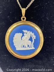 MaxSold Auction: Wedgwood Blue & White Pendant Necklace with Matching Earrings - Clarence-Rockland (Ontario, Canada) PARTNER MANAGED Estate Sale Online Auction - Campeau Crescent