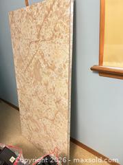 MaxSold Auction: 32" x 60" Folding Table with Beige Marble Laminate Top - Point Edward (Ontario, Canada) SELLER MANAGED Estate Sale Online Auction -  Michigan Avenue