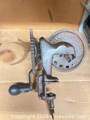 MaxSold Auction: Antique Cast Iron Hand-Crank Apple Peeler, Corer & Slicer - Point Edward (Ontario, Canada) SELLER MANAGED Estate Sale Online Auction -  Michigan Avenue