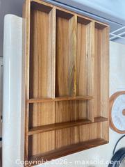 MaxSold Auction: Assorted Kitchen Organizers: Wood Drawer Insert, White Metal Shelf - Point Edward (Ontario, Canada) SELLER MANAGED Estate Sale Online Auction -  Michigan Avenue