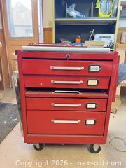 MaxSold Auction: Beach Industries Red Rolling Tool Chest with Drawers - Point Edward (Ontario, Canada) SELLER MANAGED Estate Sale Online Auction -  Michigan Avenue