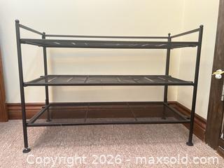 MaxSold Auction: Black Metal 3-Shelf Wire Shoe Rack - Point Edward (Ontario, Canada) SELLER MANAGED Estate Sale Online Auction -  Michigan Avenue
