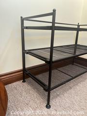 MaxSold Auction: Black Metal 3-Shelf Wire Shoe Rack - Point Edward (Ontario, Canada) SELLER MANAGED Estate Sale Online Auction -  Michigan Avenue