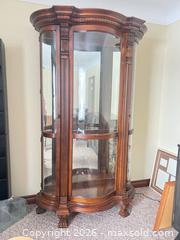 MaxSold Auction: Brown Solid Wood Curio Cabinet with Glass Doors - Point Edward (Ontario, Canada) SELLER MANAGED Estate Sale Online Auction -  Michigan Avenue