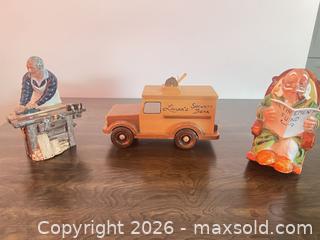 MaxSold Auction: Collectible Porcelain Carpenter Figurine & Wooden Coin Bank Lot - Point Edward (Ontario, Canada) SELLER MANAGED Estate Sale Online Auction -  Michigan Avenue