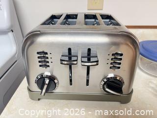 MaxSold Auction: Cuisinart 4-Slice Silver Toaster - Point Edward (Ontario, Canada) SELLER MANAGED Estate Sale Online Auction -  Michigan Avenue