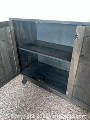 MaxSold Auction: Gray Engineered Wood Sideboard / Buffet, 4 Doors - Point Edward (Ontario, Canada) SELLER MANAGED Estate Sale Online Auction -  Michigan Avenue