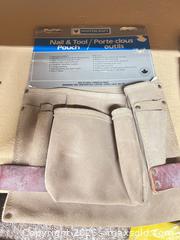 MaxSold Auction: Leather Tool Apron with Hammer Holders & Nail Pouch - Point Edward (Ontario, Canada) SELLER MANAGED Estate Sale Online Auction -  Michigan Avenue