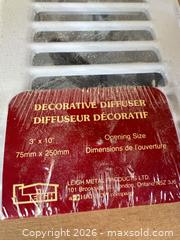 MaxSold Auction: Leigh Metal 3" x 10" White Metal Decorative Diffuser / Vent Cover - Point Edward (Ontario, Canada) SELLER MANAGED Estate Sale Online Auction -  Michigan Avenue