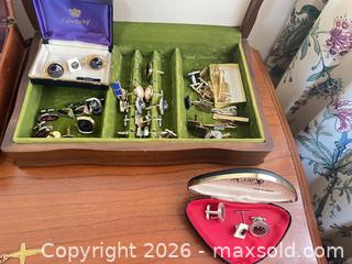 MaxSold Auction: Lot of 16+ Vintage Mid-Century Cufflinks, Tie Clips, Studs & Pins - Point Edward (Ontario, Canada) SELLER MANAGED Estate Sale Online Auction -  Michigan Avenue