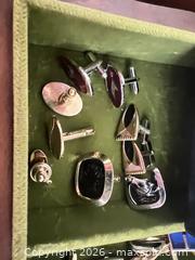 MaxSold Auction: Lot of 16+ Vintage Mid-Century Cufflinks, Tie Clips, Studs & Pins - Point Edward (Ontario, Canada) SELLER MANAGED Estate Sale Online Auction -  Michigan Avenue