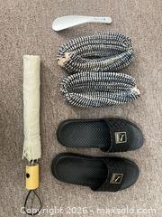 MaxSold Auction: Lot of Shoes and Accessories: Skechers, Puma, Woven Slippers, Umbrella - Point Edward (Ontario, Canada) SELLER MANAGED Estate Sale Online Auction -  Michigan Avenue
