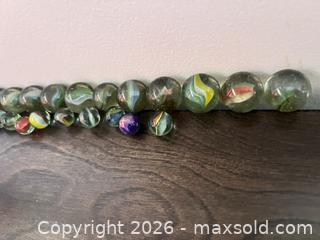 MaxSold Auction: Mixed Glass Marbles, Small (?12–14 mm), 21–30 Pieces - Point Edward (Ontario, Canada) SELLER MANAGED Estate Sale Online Auction -  Michigan Avenue