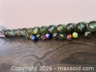 MaxSold Auction: Mixed Glass Marbles, Small (?12–14 mm), 21–30 Pieces - Point Edward (Ontario, Canada) SELLER MANAGED Estate Sale Online Auction -  Michigan Avenue
