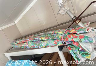 MaxSold Auction: Multicolor Floral Patio/Market Umbrella 7–9 ft Canopy - Point Edward (Ontario, Canada) SELLER MANAGED Estate Sale Online Auction -  Michigan Avenue