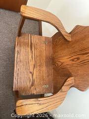 MaxSold Auction: Oak Hall Tree with Mirror, Storage Compartment and Brass Hooks - Point Edward (Ontario, Canada) SELLER MANAGED Estate Sale Online Auction -  Michigan Avenue